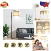 Sleek 9W LED Floor Lamp with Rotary Switch - Fully Dimmable for Living Spaces