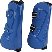 Horse Leg Guard, Horse Tendon Boots, Horse Sport Boots, Horse Front Legs Support Boots PU Neoprene Horse Front Legs Guard for Horse Training Jumping (blå framben Stora)