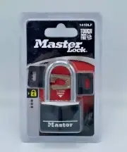 (1) Master Lock 141DLF Black Covered Solid Body Padlock, 1-1/2" Shackle, 1-9/16"