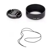 LN-46S 46mm Lens Hood + Lens Cap for OLYMPUS M. ZUIKO 25mm 17mm f1.8, 12mm f/2.0