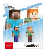 Steve and Alex Amiibo Double Pack Nintendo Figures Toys ship asap