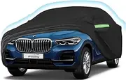 Proadsy Car Cover for BMW X5 2007-2023 2024,Waterproof All Weather for Automobiles, Windproof Snowproof Rain Hail Sun UV Protection Full Outdoor Indoor Exterior Car Covers, Black