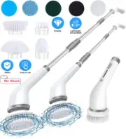 8 In1 Electric Cleaning Turbo Scrub Brush Multifunctional Cordless Spin Scrubber