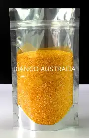 100x 70G(200ML) PLASTIC STAND UP POUCH BAG, CLEAR / SILVER, WITH ZIP LOCK