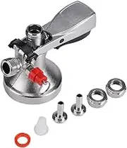 G Type Keg Coupler, Stainless Steel Dispenser with Air Valve, Commercial Draft System for Home Bars, 8mm Brass Connector, Professional Brewing Equipment