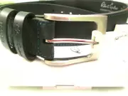 ROBERT GRAHAM-LACONIA FRENCH NAVY PAISLEY TIP LEATHER BELT-$98-42