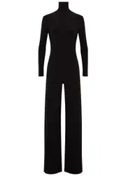 Norma Kamali Roll-neck Stretch-jersey Jumpsuit - Black XS (UK6 / XS)