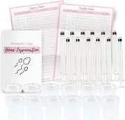 At Home Insemination Kit, 12 Insemination Syringes and 12 Collection Cups, Guide on how to use, Pregnancy and Ovulation Trackers