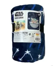 Star Wars Baby Grogu Plush Throw Mandalorian 46" x 60", Soft NWT