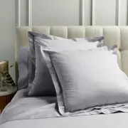 Mille Pillowcase Twin Pack - White, European, 1000 Thread Count