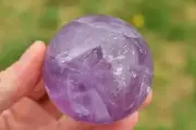 *AMETHYST* Sphere 6.8cm 377g Healing Crystal Ball Stress Protection Sobriety