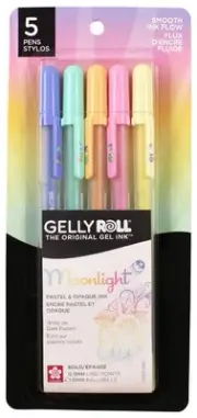2 Pack Sakura Gelly Roll Moonlight 10 Bold Pen Set 5/Pkg-Pastel 50805