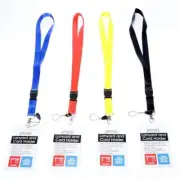4PK Lanyard ID Key Holder Clip Name Tag ID Card Holder Neck Strap Assorted
