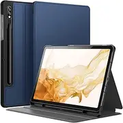 [JETech] Case for Samsung Galaxy Tab S8 2022/S7 2020 11-Inch with S Pen Holder, Slim Folio Stand Protective Tablet Cover, Multi-Angle Viewing (Navy)