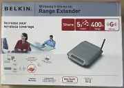 BELKIN Wireless G Universal Range Extender F5D7132 Ver. 2000 400ft Range SEALED!