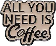 [Guqqeuc] Coffee Enamel Pin Badge for Bag All You Need Is Coffee Brooch Pin Coffee Lover Gifts for Best Friend Birthday Coffee Gifts for Coffee Lovers Coffee Themed Badges Coffee Pin Brooches for Women Men