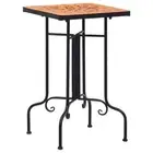 Terracotta Ceramic Mosaic Side Table Modern Home Decor Outdoor Indoor Accent