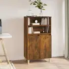 Highboard Smoked Oak 60x36x110 cm Engineered Wood vidaXL