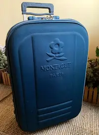 在飛比找Yahoo!奇摩拍賣優惠-特價出清~MONTAGUT PARIS 素面帆布 行李箱 旅