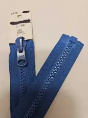 YKK 24" Medium Weight Molded Pl Zipper Reversible Inside/Outside Separating
