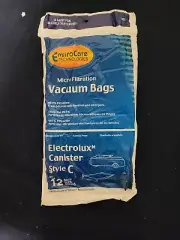 12 Bags for Electrolux Canister Vacuum Style C Micro Filtration by Envirocare