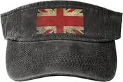 [RLDOBOFE] Sun Visor Hat Adjustable Empty Top Baseball Cap British Flag Sun Hats for Women Men Sports Hats Summer Beach Cap
