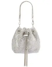 [Olga Berg] Miranda Drawstring Bag in Silver