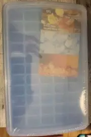 Ice Cube Trays with Lid and Storage Bin for Freezer 3 Trays + Lided Bin