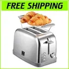 Compact Retro Toaster - 2 Slice Capacity & Warming Rack for Modern Kitchens