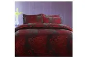 Accessorize Vivienne Red Jacquard Quilt Cover Set Double