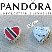 Pandora Authentic Trinidad & Tobago Exclusive Flag Heart Charm