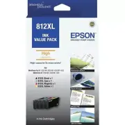 Genuine Epson 812XL High Yield Ink Cartridges Or 4 Colour Value Pack