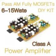 2pcs Pass AM Fully MOSFETs Class A(6-15W) Power Amplifier DIY KIT Finished Board