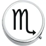Scorpio Zodiac Medicine Vitamin Compact Pill Box