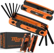 Mutt Tools 17Pc Folding Allen Wrenches Sets – Includes an SAE and Metric Allen