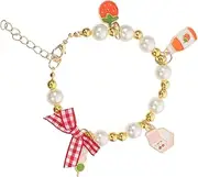 Pet Cat Necklace Jeweled Pet Gemstone Necklace Joyous Kitten Collars Small Dog Tie Out Bejeweled Necklace Costume Jewelry Necklace Jewelry Necklaces Kitten Accessories Pearl Resin