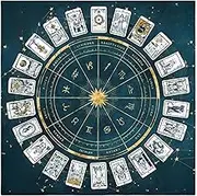 Tarot Cloth | Square Table Napkin Divination Supplies - Flannel Board Game Mat Metaphysical Horoscope Card Pad for Divination, Astrology & Oracles