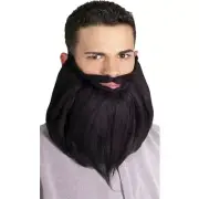 Rubie's Costume Co Men's Adult 8-Inch Beard and Mustache Set, Black, One Size