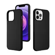 iPhone 14 Plus Shockproof Case Cover with Wireless Charging Support - Easy Grip, Slip-Proof, Screen & Camera Lens Guard- Black