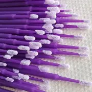 Dental Disposable Makeup Micro Applicator Brush Eyelash Brushes Tips Lot Purple