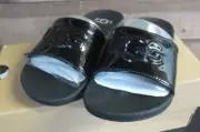 UGG Kids Graphic Slide - BLACK - LITTLE GIRLS SIZE 11