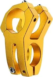 YARNOW Adjustable Aluminum Alloy Bike Handlebar Stem Riser Short Wear-Resistant Design for and Downhill Easy Installation CNC Machined Golden