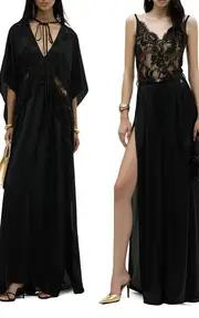 [Zuhair Murad] Lace-Detailed Silk Georgette Top