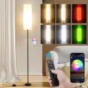 Frideko Floor Lamp with Remote, RGB Smart LED Corner Lamp, Beige