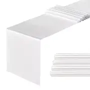 Pack Satin Table Runners 12 x 108 inch for Wedding Banquet Decoration, 5 White