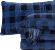 Luxuriously Soft 4-Piece Velvet Plush Flannel Sheet Set - Premium Quality - Cozy