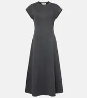 [Proenza Schouler] Proenza Schouler White Label Melanie cotton-blend midi dress AU 8 grey