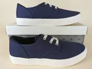 Sun + Stone Kiva Casual Sneakers Mens 11.5 M Navy Blue Lace Up Low Top Shoes NWB