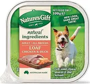 [Nature's Gift] Adult Wet Dog Food, Loaf Chicken & Duck 9x100g - Made with Natural Ingredients, Supports Healthy Digestion & Immune Function