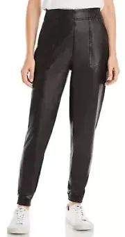 NWT SPANX Women’s Faux Leather Like Jogger Pants Black Stretch $150 sz L